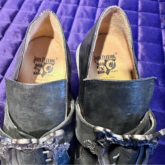 Fluevog Stand Up Bader Bucked Platform Shoe - Picture 4 of 11